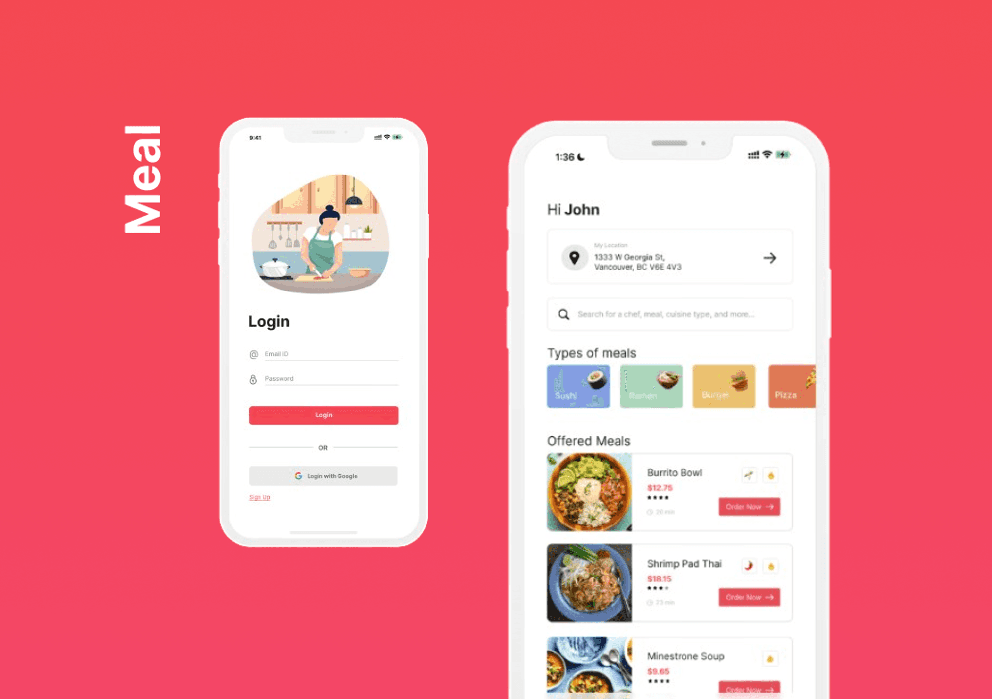 Meal: High-End Meal Delivery App